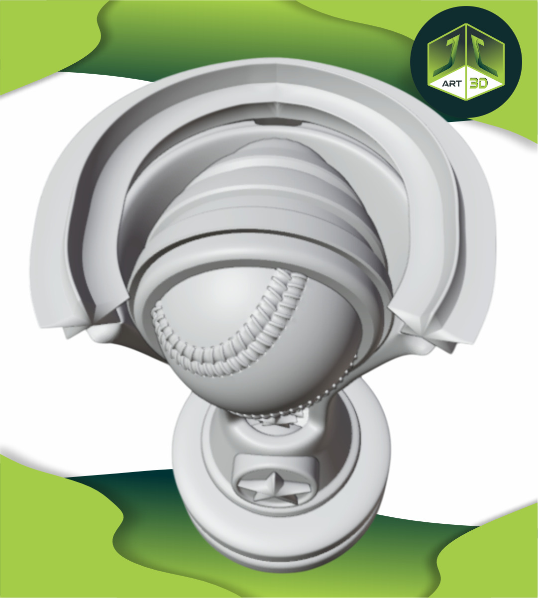 Premium 3D Printable Baseball Trophy - Files Ready 3D print model_10