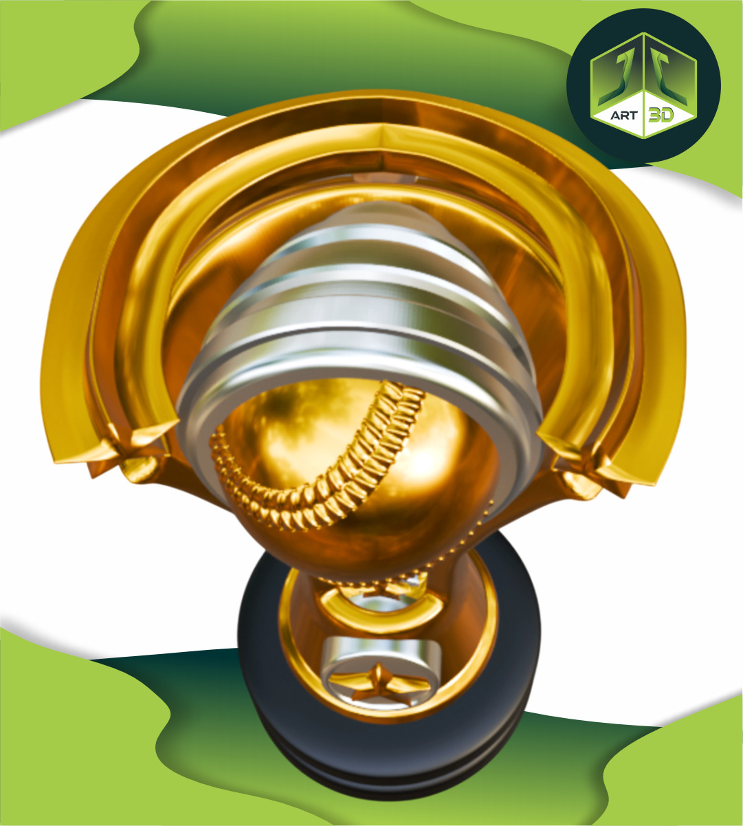 Premium 3D Printable Baseball Trophy - Files Ready 3D print model_4