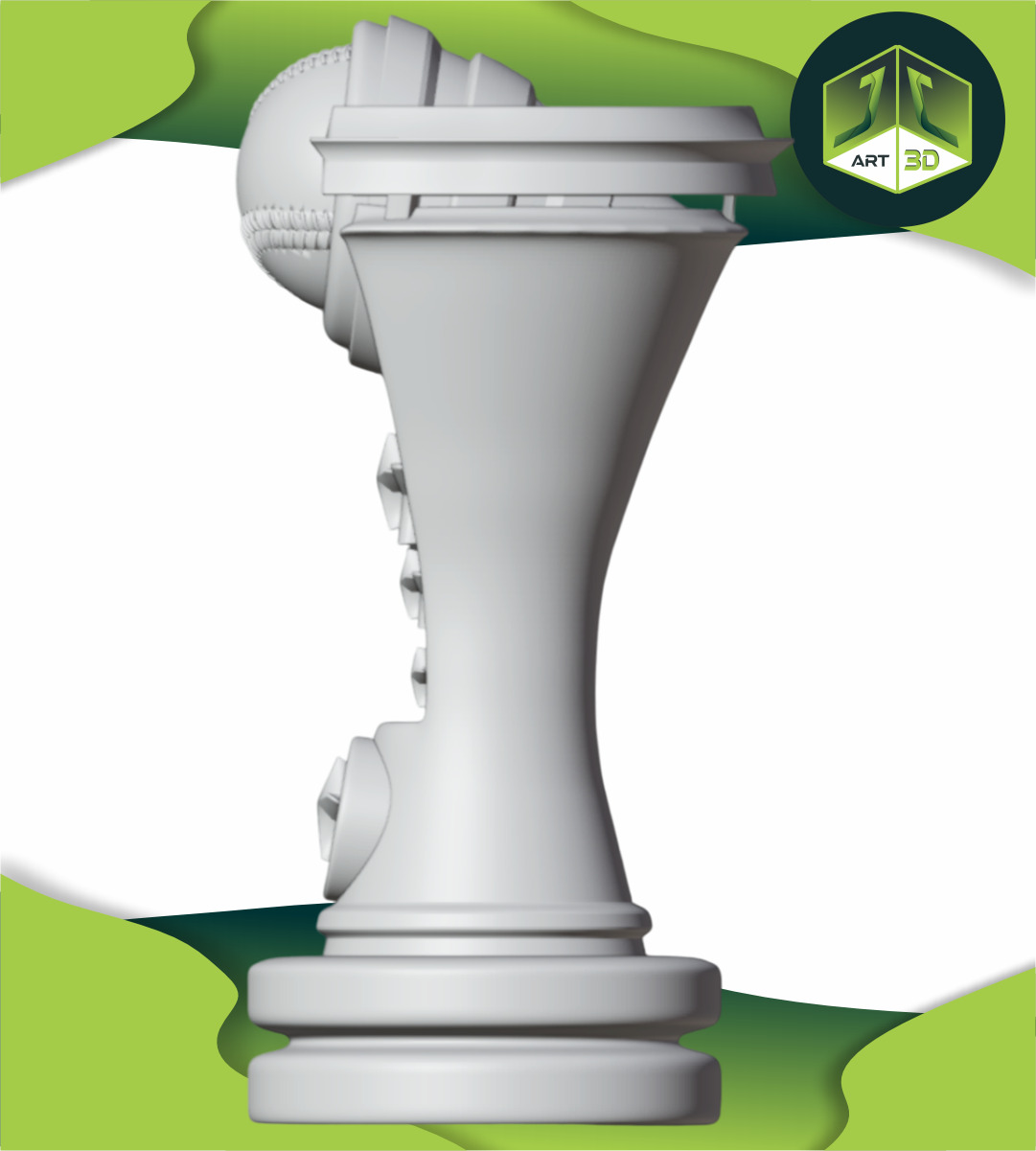 Premium 3D Printable Baseball Trophy - Files Ready 3D print model_8