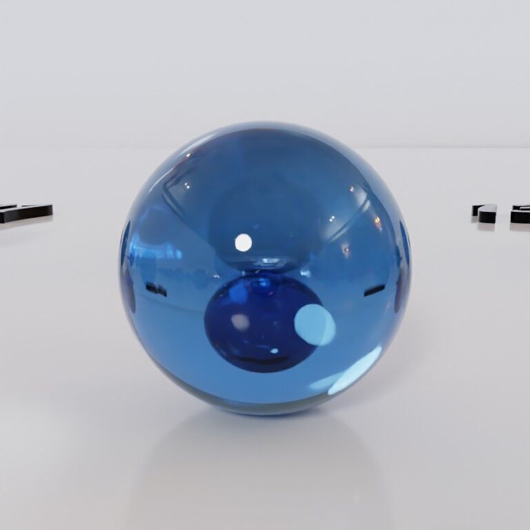 Glass marbles and palette in one Low-poly 3D model_38