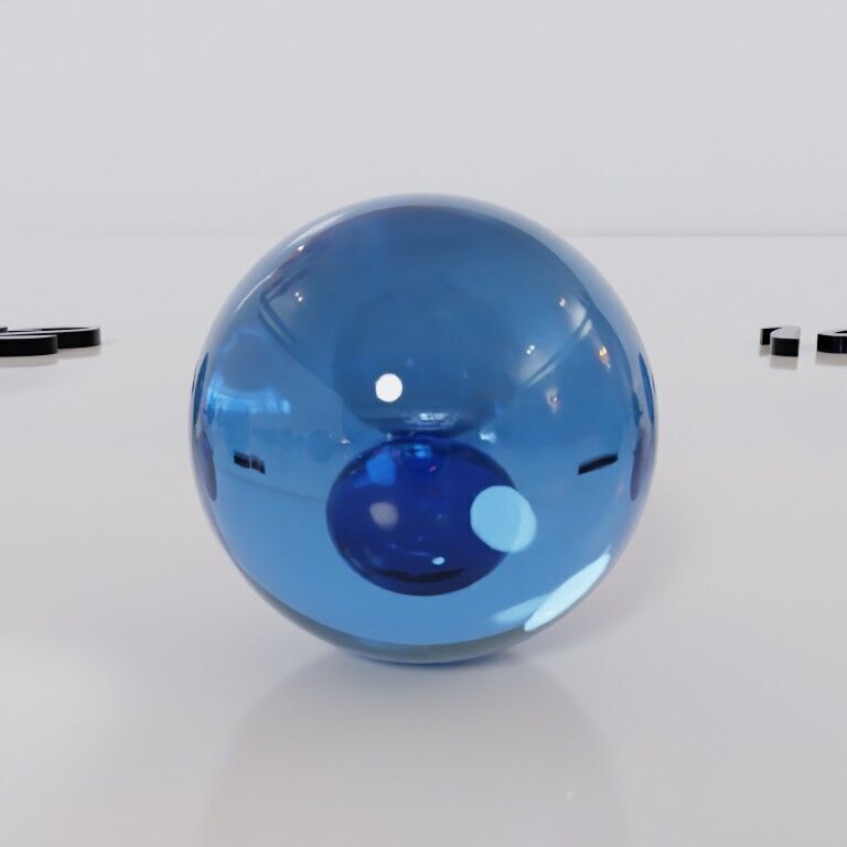 Glass marbles and palette in one Low-poly 3D model_39