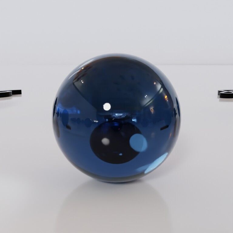 Glass marbles and palette in one Low-poly 3D model_33
