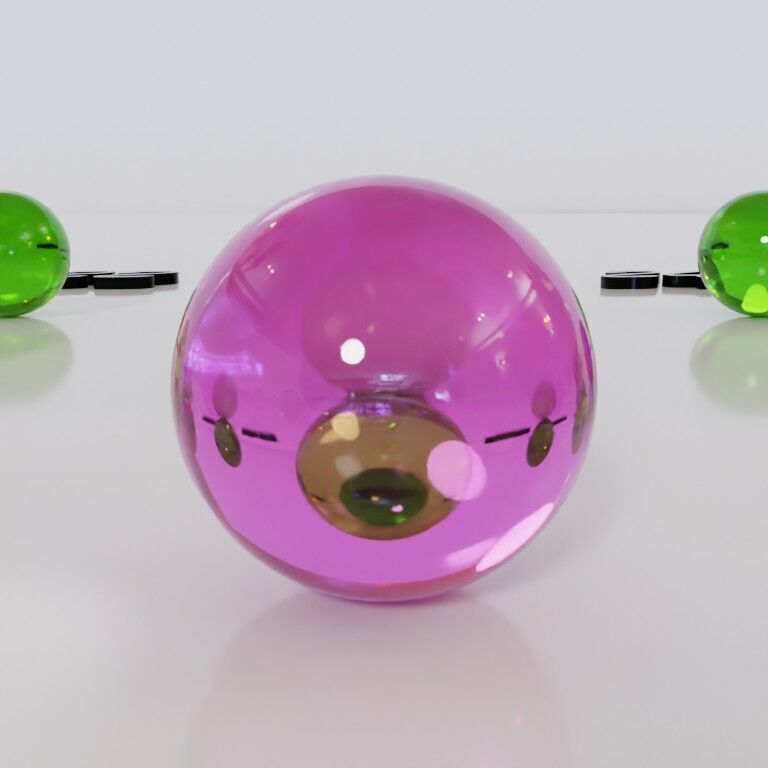 Glass marbles and palette in one Low-poly 3D model_75