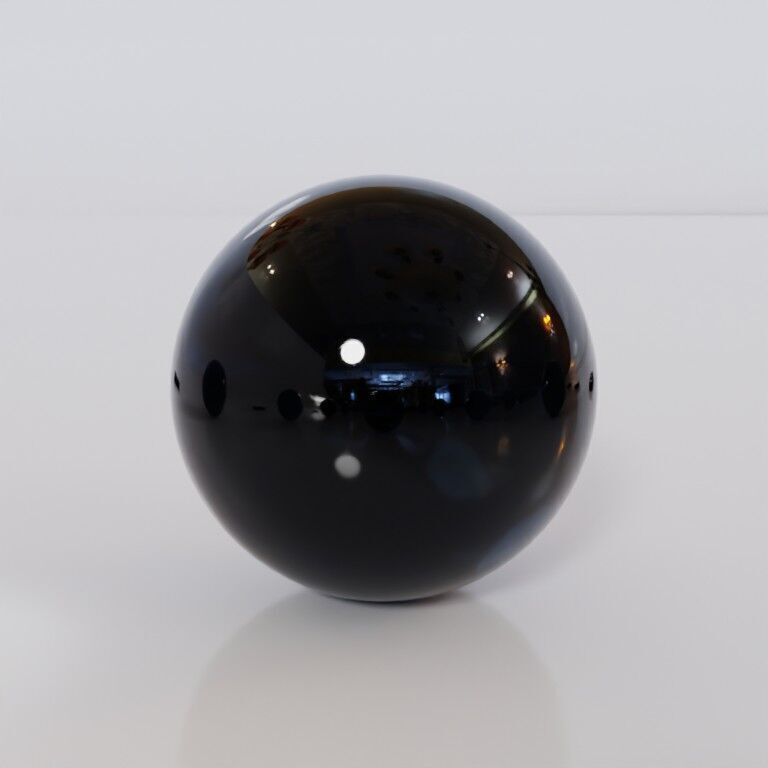 Glass marbles and palette in one Low-poly 3D model_2