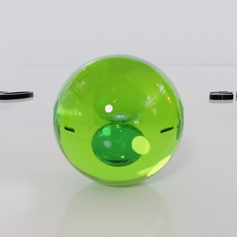 Glass marbles and palette in one Low-poly 3D model_47