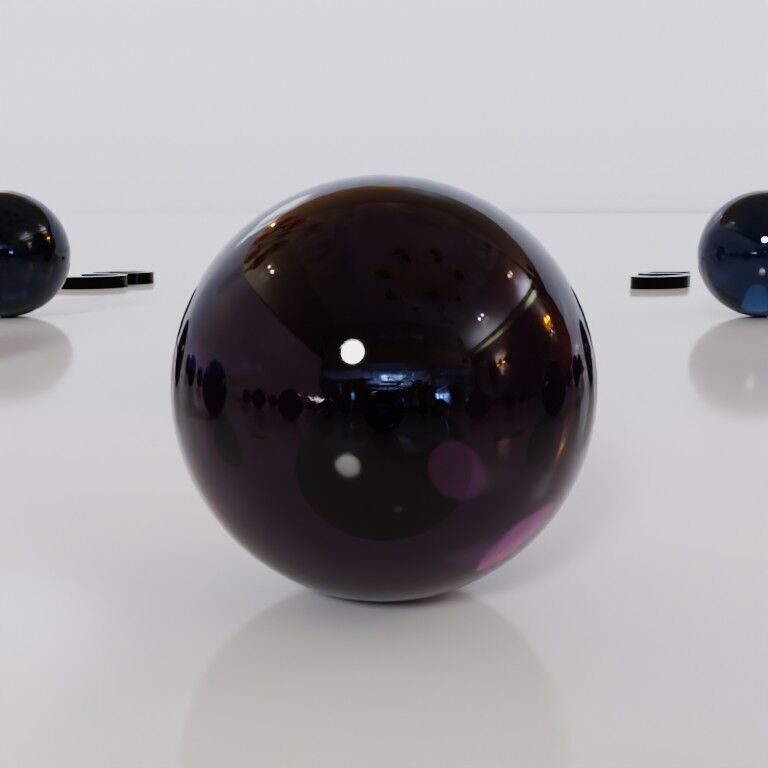 Glass marbles and palette in one Low-poly 3D model_56