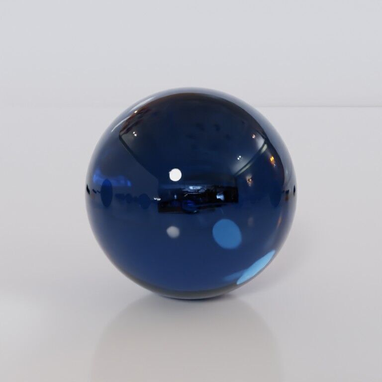 Glass marbles and palette in one Low-poly 3D model_8