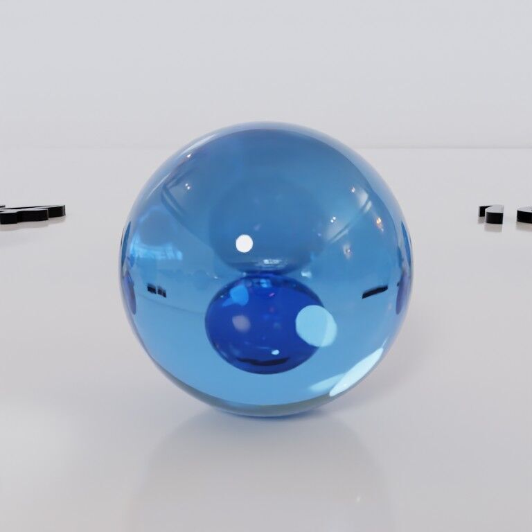 Glass marbles and palette in one Low-poly 3D model_41