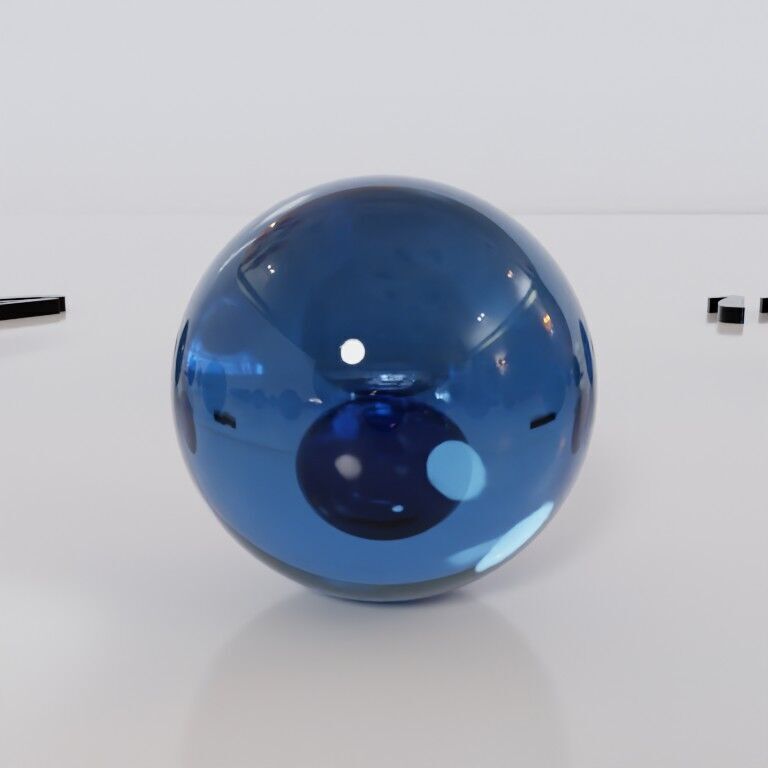 Glass marbles and palette in one Low-poly 3D model_36