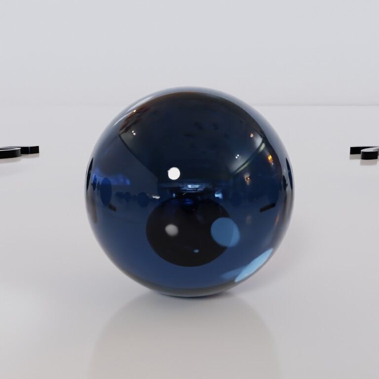 Glass marbles and palette in one Low-poly 3D model_32