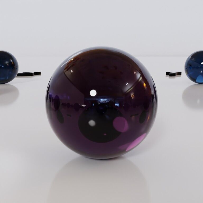 Glass marbles and palette in one Low-poly 3D model_58