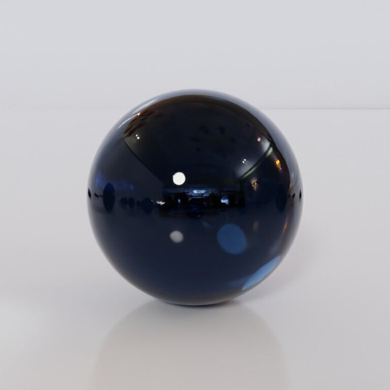 Glass marbles and palette in one Low-poly 3D model_5