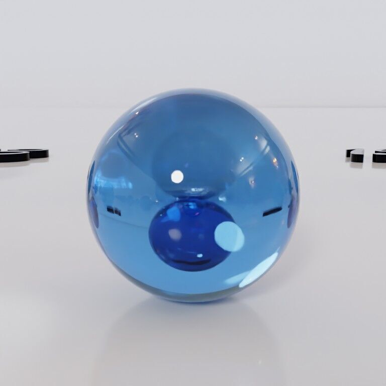 Glass marbles and palette in one Low-poly 3D model_40