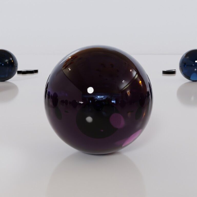 Glass marbles and palette in one Low-poly 3D model_57