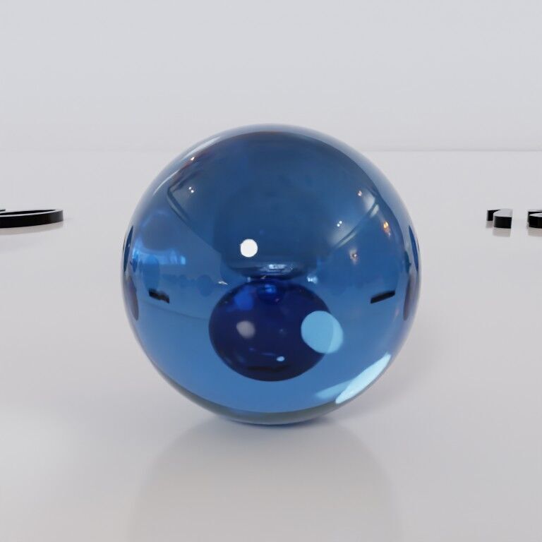 Glass marbles and palette in one Low-poly 3D model_37