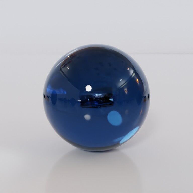 Glass marbles and palette in one Low-poly 3D model_9