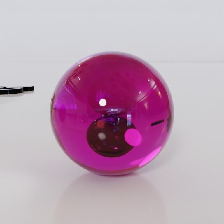 Glass marbles and palette in one Low-poly 3D model_52