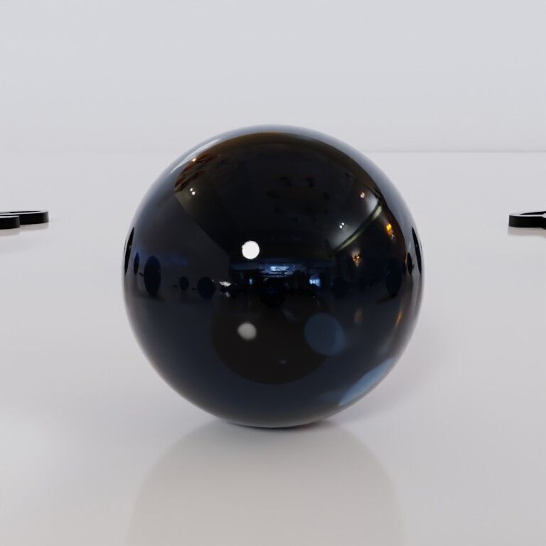 Glass marbles and palette in one Low-poly 3D model_29