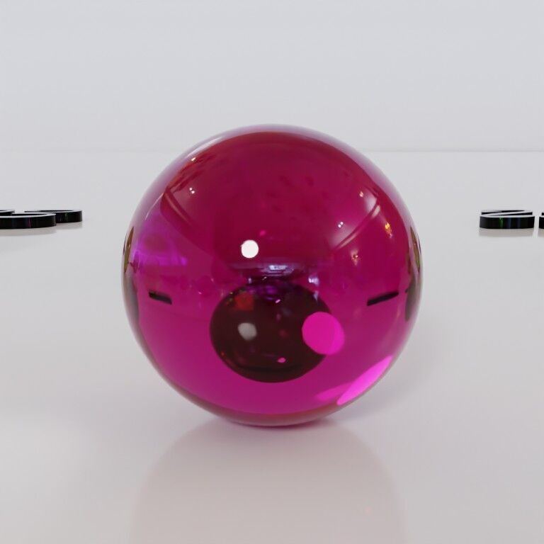 Glass marbles and palette in one Low-poly 3D model_50