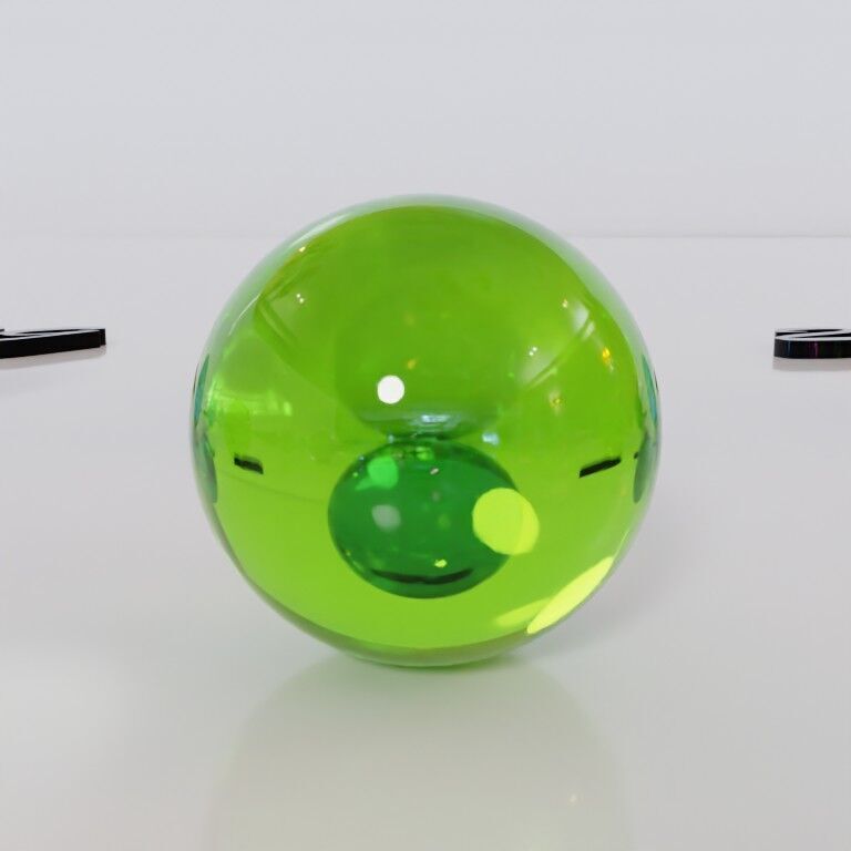 Glass marbles and palette in one Low-poly 3D model_46