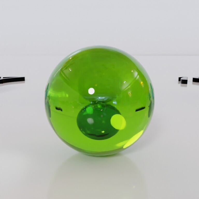 Glass marbles and palette in one Low-poly 3D model_44