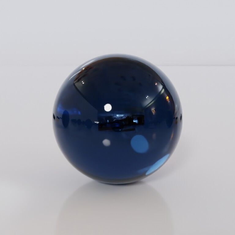 Glass marbles and palette in one Low-poly 3D model_7