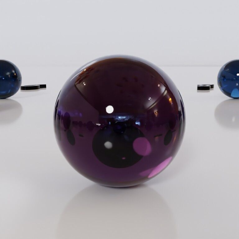 Glass marbles and palette in one Low-poly 3D model_59