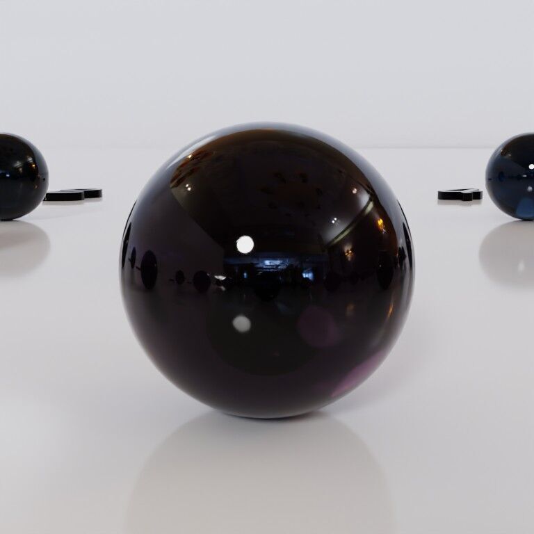 Glass marbles and palette in one Low-poly 3D model_55