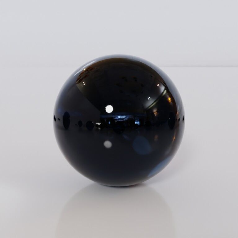 Glass marbles and palette in one Low-poly 3D model_3