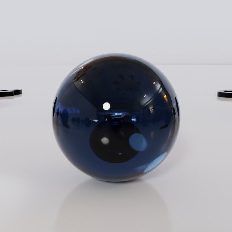 Glass marbles and palette in one Low-poly 3D model_31