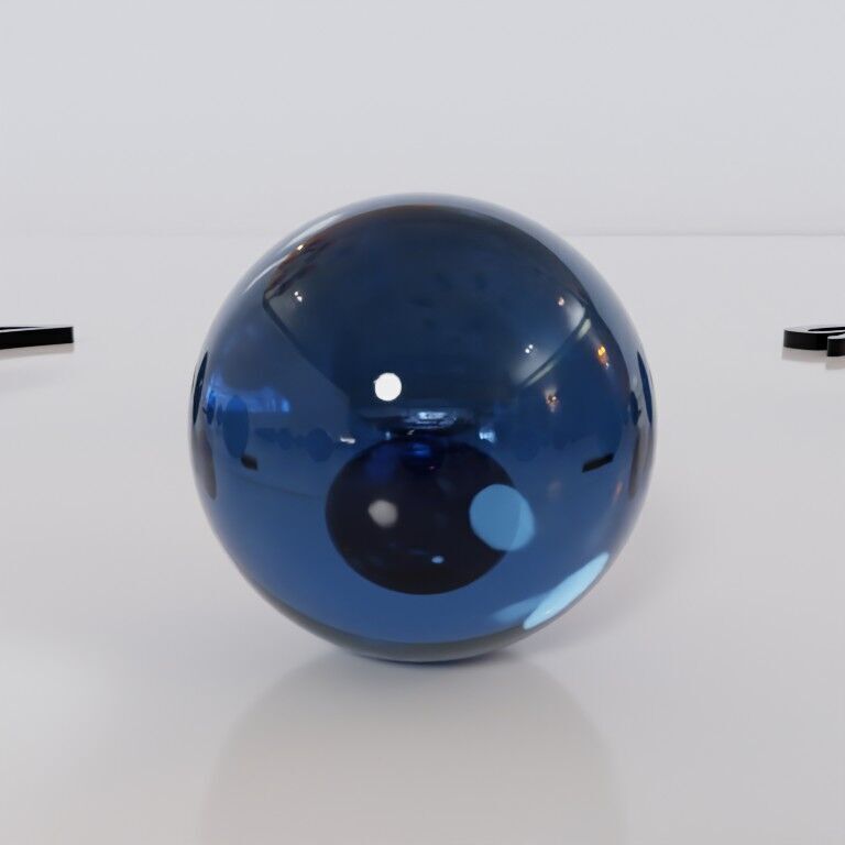 Glass marbles and palette in one Low-poly 3D model_34