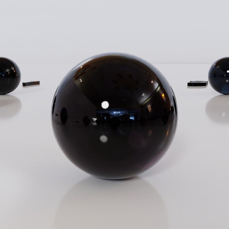 Glass marbles and palette in one Low-poly 3D model_54