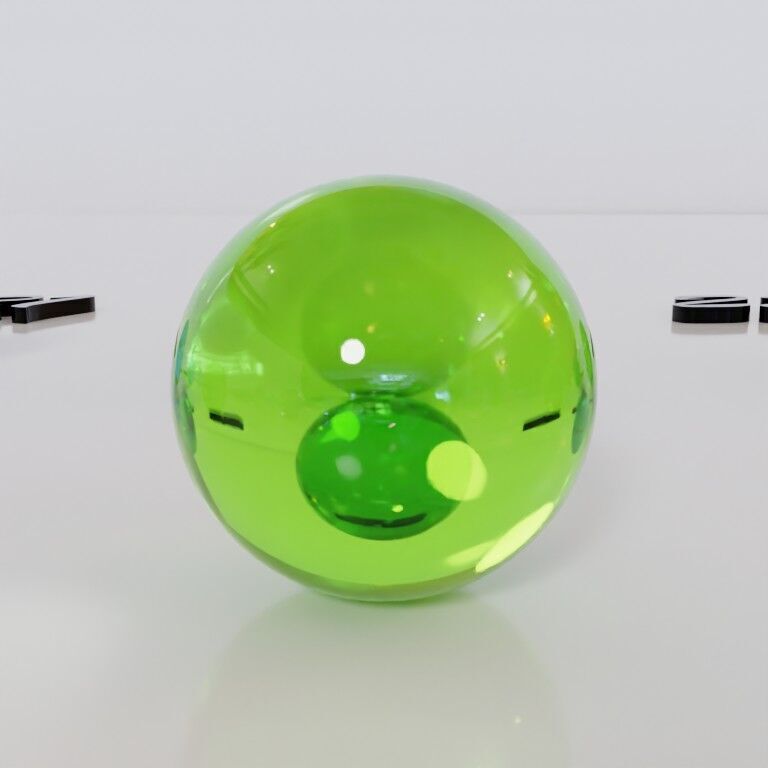 Glass marbles and palette in one Low-poly 3D model_48