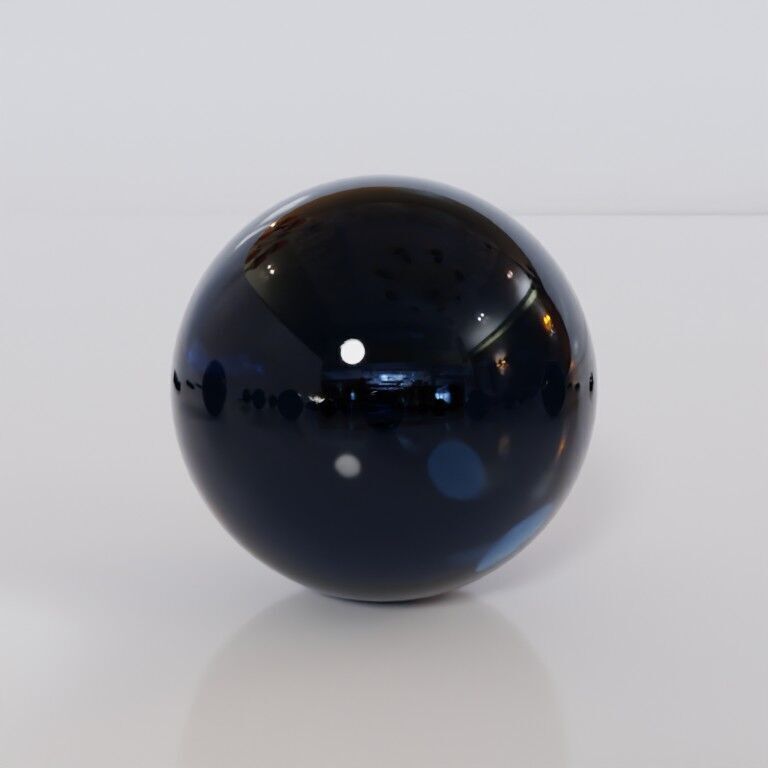Glass marbles and palette in one Low-poly 3D model_4