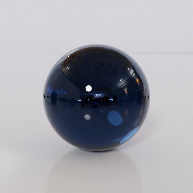 Glass marbles and palette in one Low-poly 3D model_6