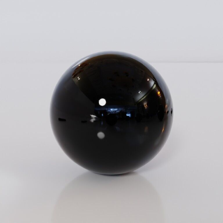 Glass marbles and palette in one Low-poly 3D model_1