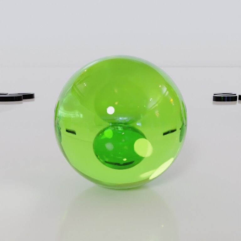 Glass marbles and palette in one Low-poly 3D model_49