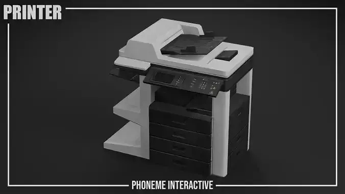 Printer - Game Ready 4K Office Prop with LODs and Low Poly