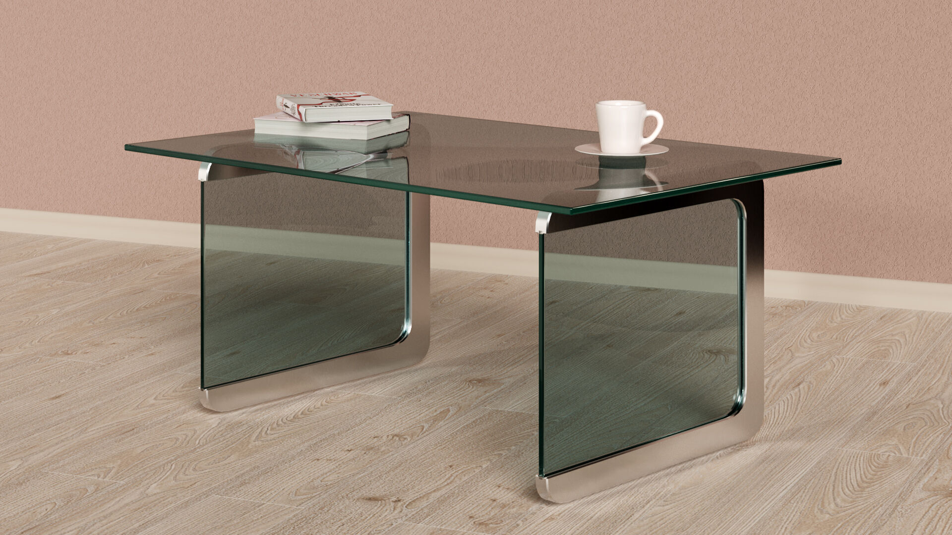 Modern Glass Coffee Table - 3D Model 3D model_1