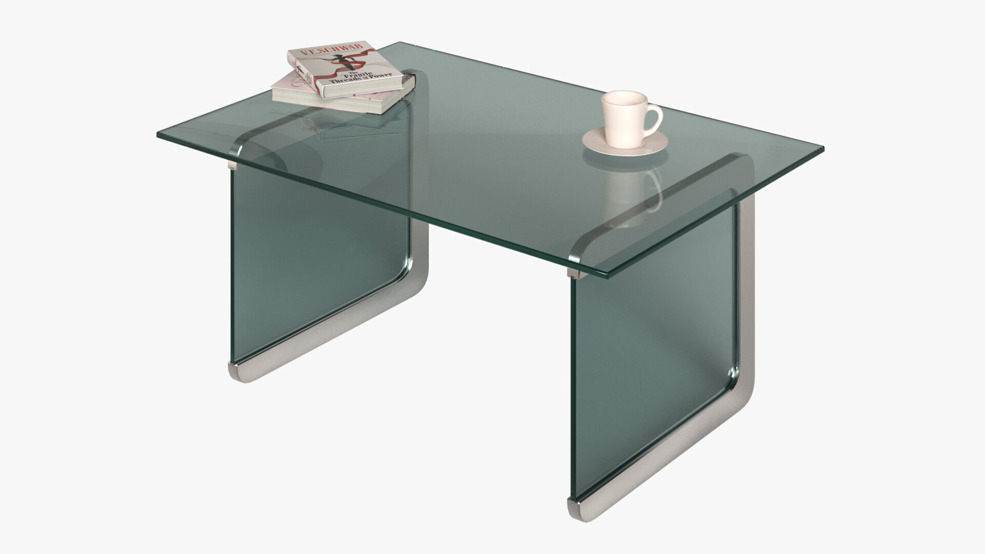 Modern Glass Coffee Table - 3D Model 3D model_4