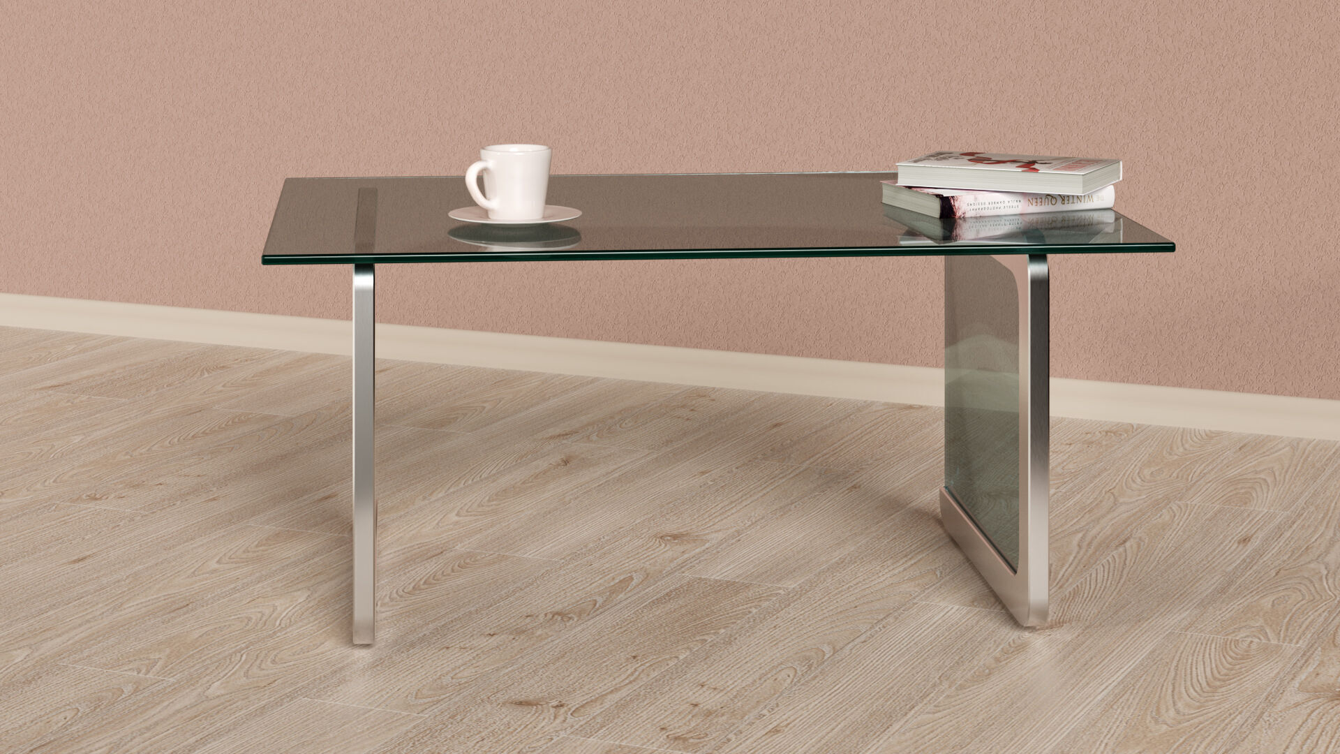 Modern Glass Coffee Table - 3D Model 3D model_2