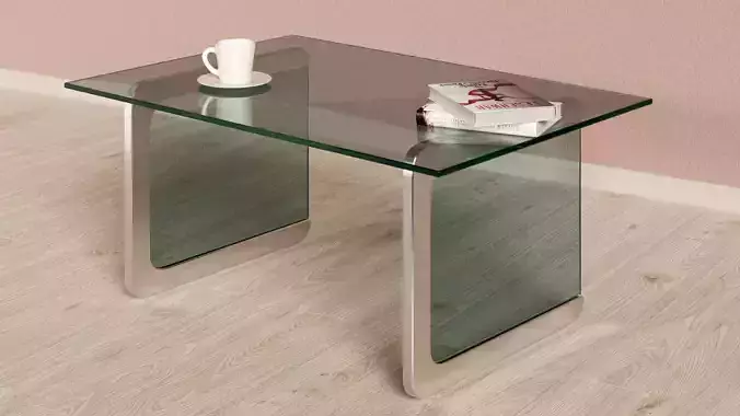 Modern Glass Coffee Table - 3D Model 3D model