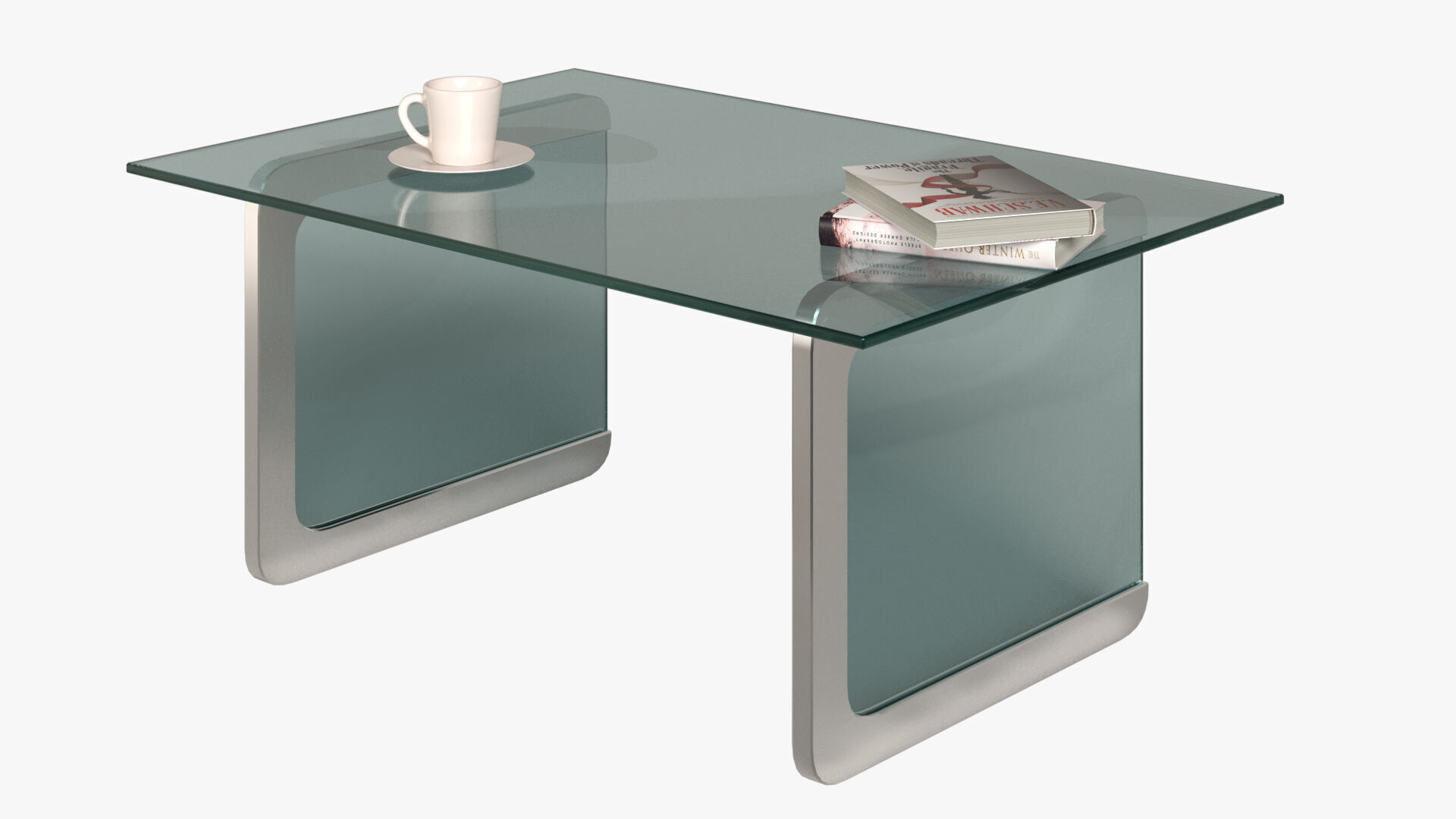 Modern Glass Coffee Table - 3D Model 3D model_3