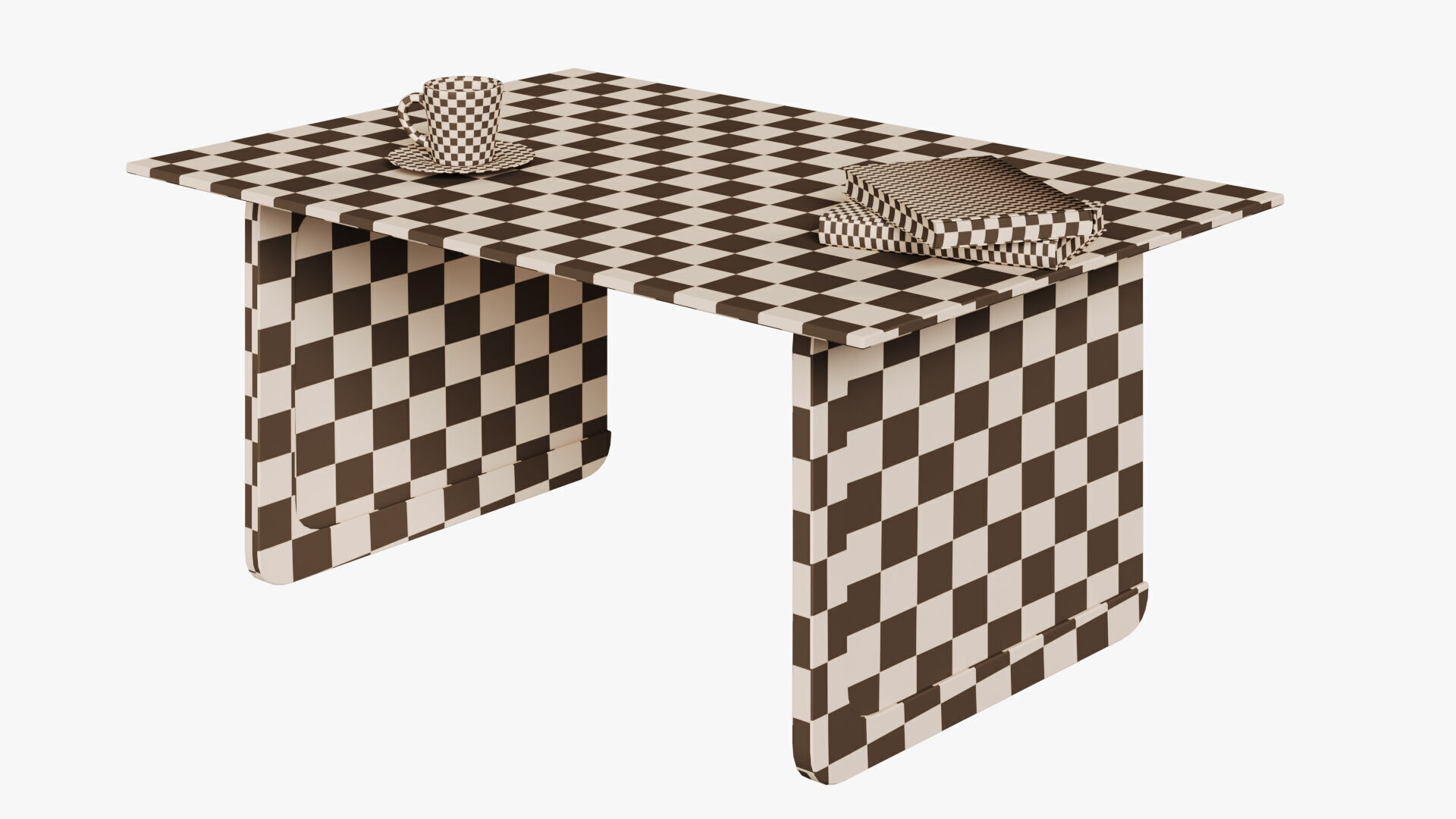 Modern Glass Coffee Table - 3D Model 3D model_5