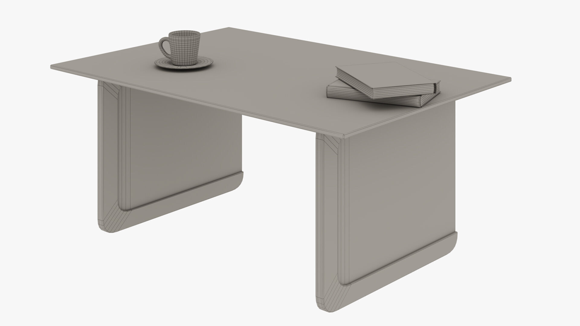 Modern Glass Coffee Table - 3D Model 3D model_6