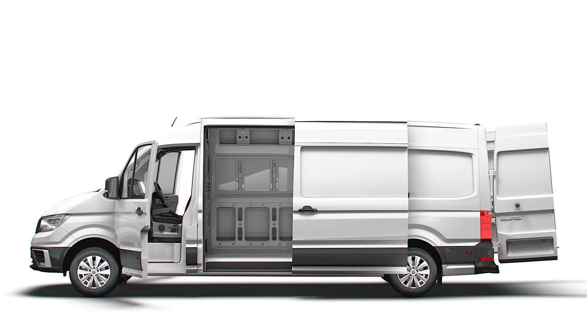 VW Crafter Van LWB HR HQInterior 2025 UKspec 3D model_3