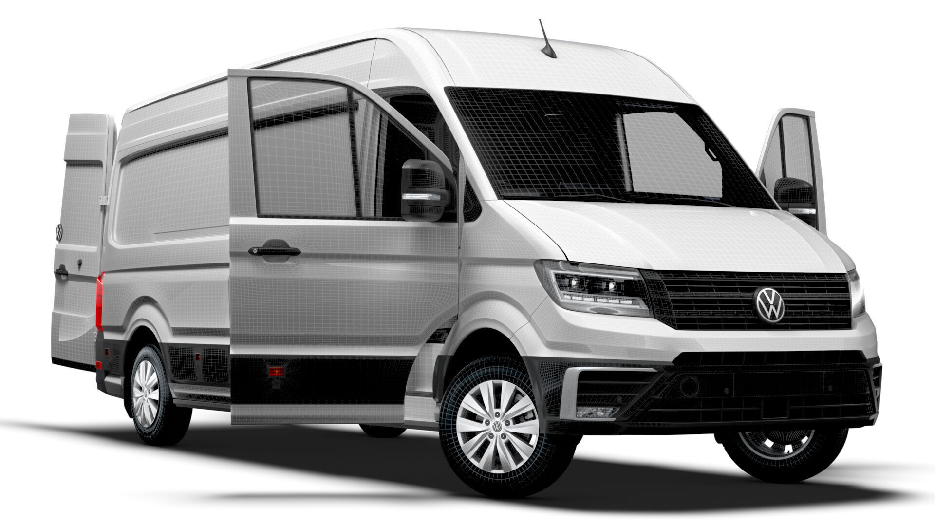 VW Crafter Van LWB HR HQInterior 2025 UKspec 3D model_14