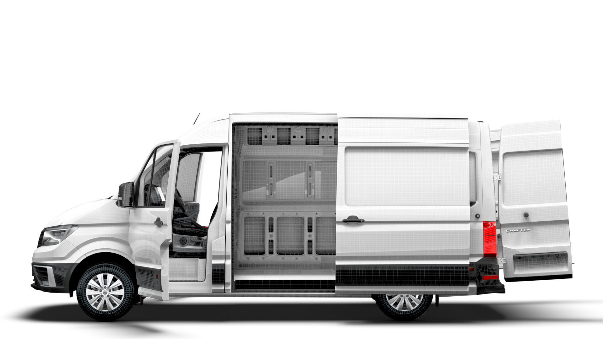 VW Crafter Van MWB HR HQInterior 2025 UKspec 3D model_17