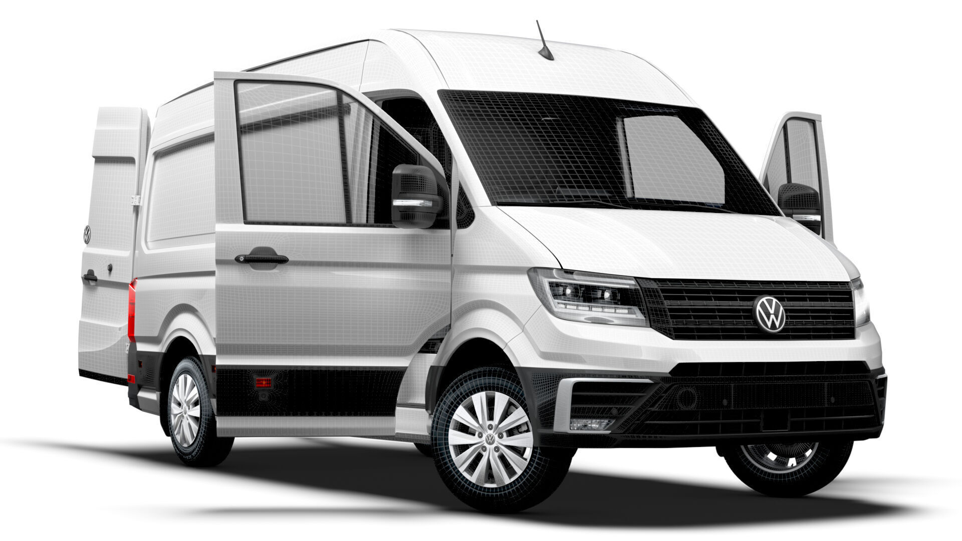 VW Crafter Van MWB HR HQInterior 2025 UKspec 3D model_14