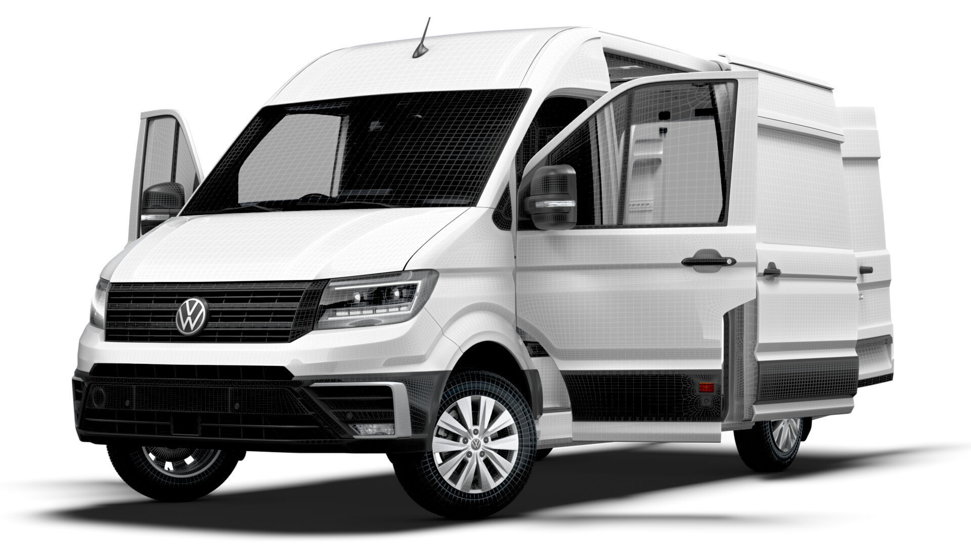 VW Crafter Van MWB HR HQInterior 2025 UKspec 3D model_21